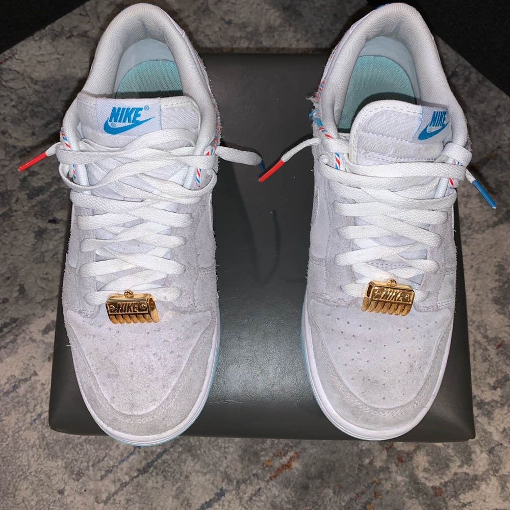 Size 8 - Nike Dunk Low Retro SE Barber Shop - Gray - Picture 2 of 6